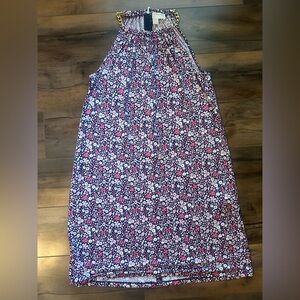 Michael Kors Floral Chain Strap Dress | Sleeveless A-Line | Size XS